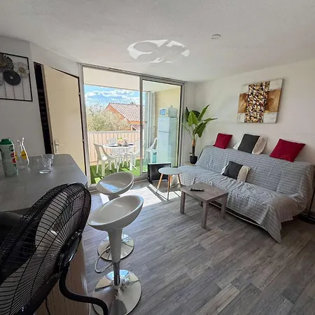 아파트 Cosy Avec Piscine, Parking Grand Balcon 나르본플라제